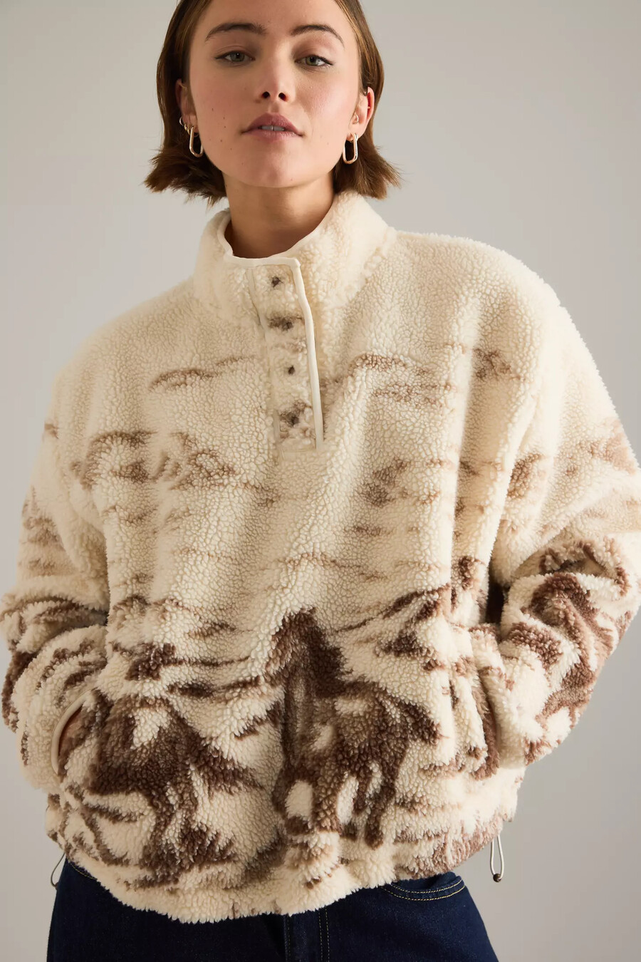 levis kasey sherpa fleece tröja