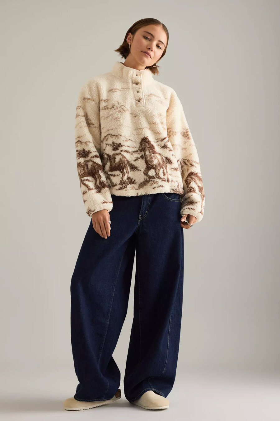 levis kasey sherpa fleece tröja