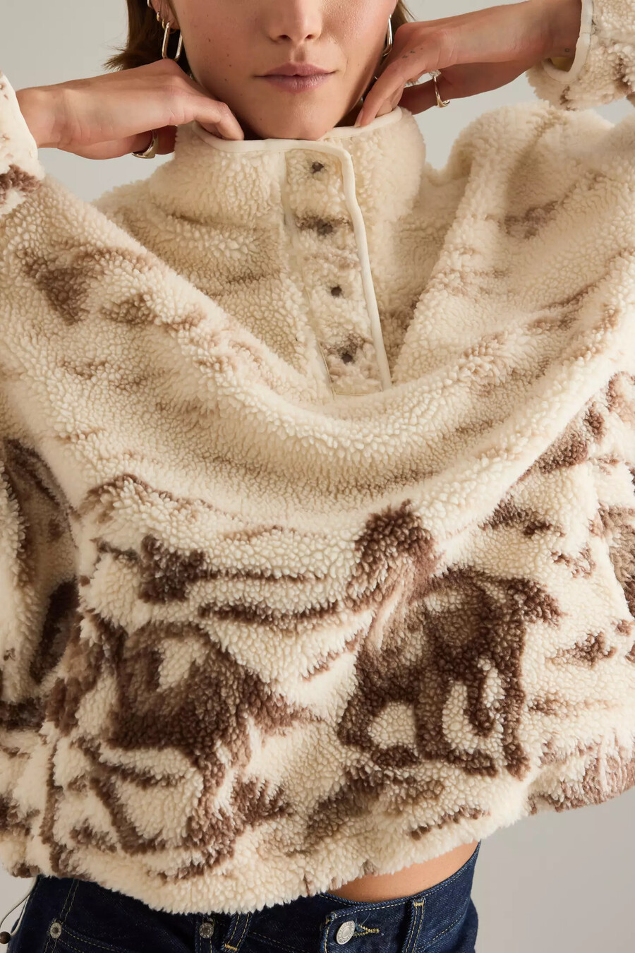 levis kasey sherpa fleece tröja