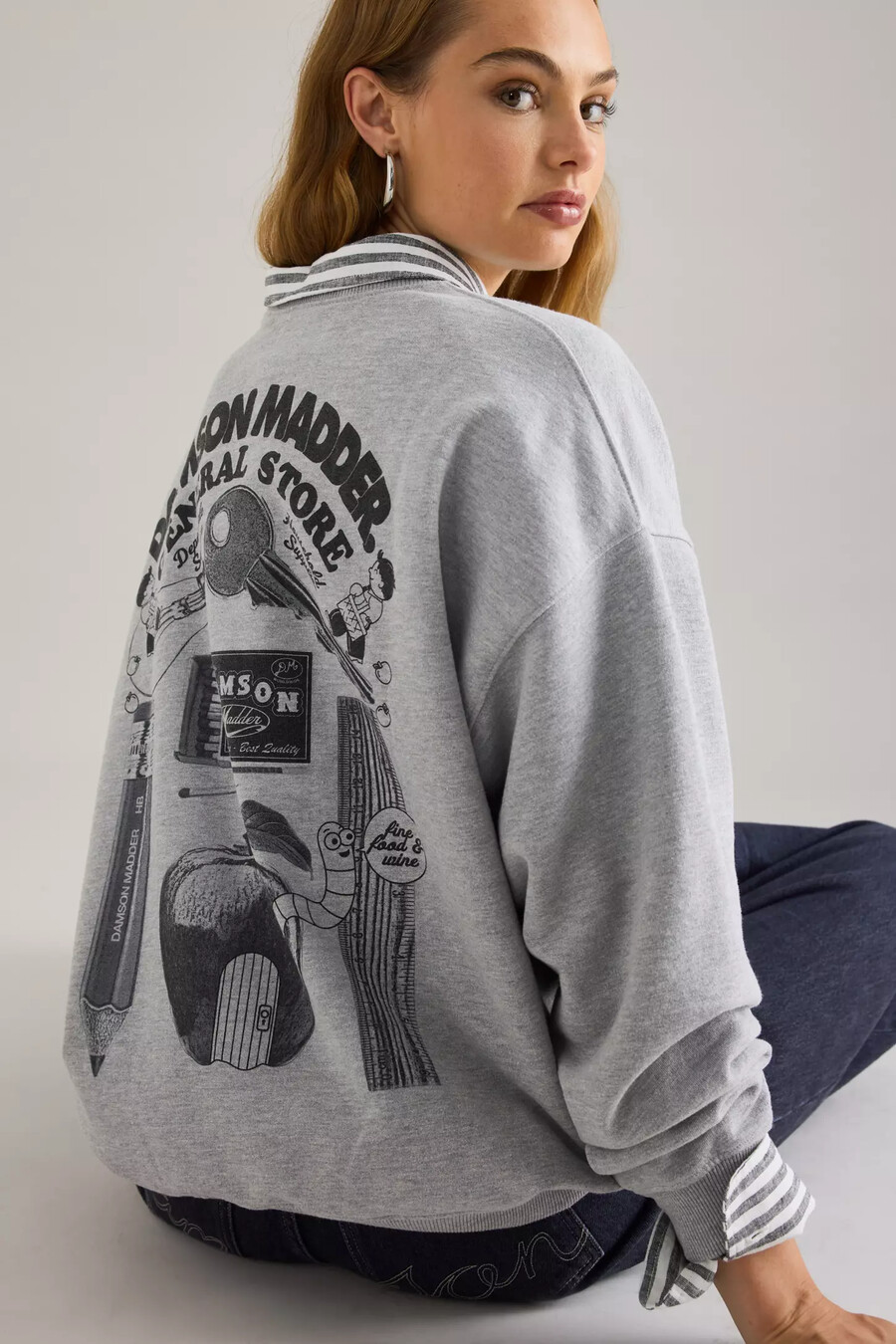 damson madder general store graphic sweatshirt