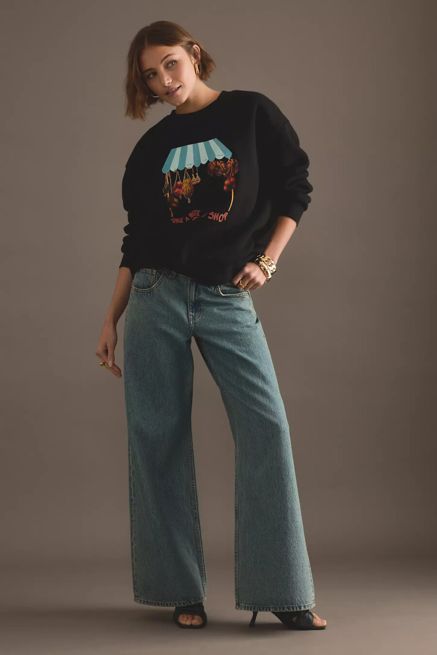 aldrig fullt klädd fruktbutik graphic sweatshirt