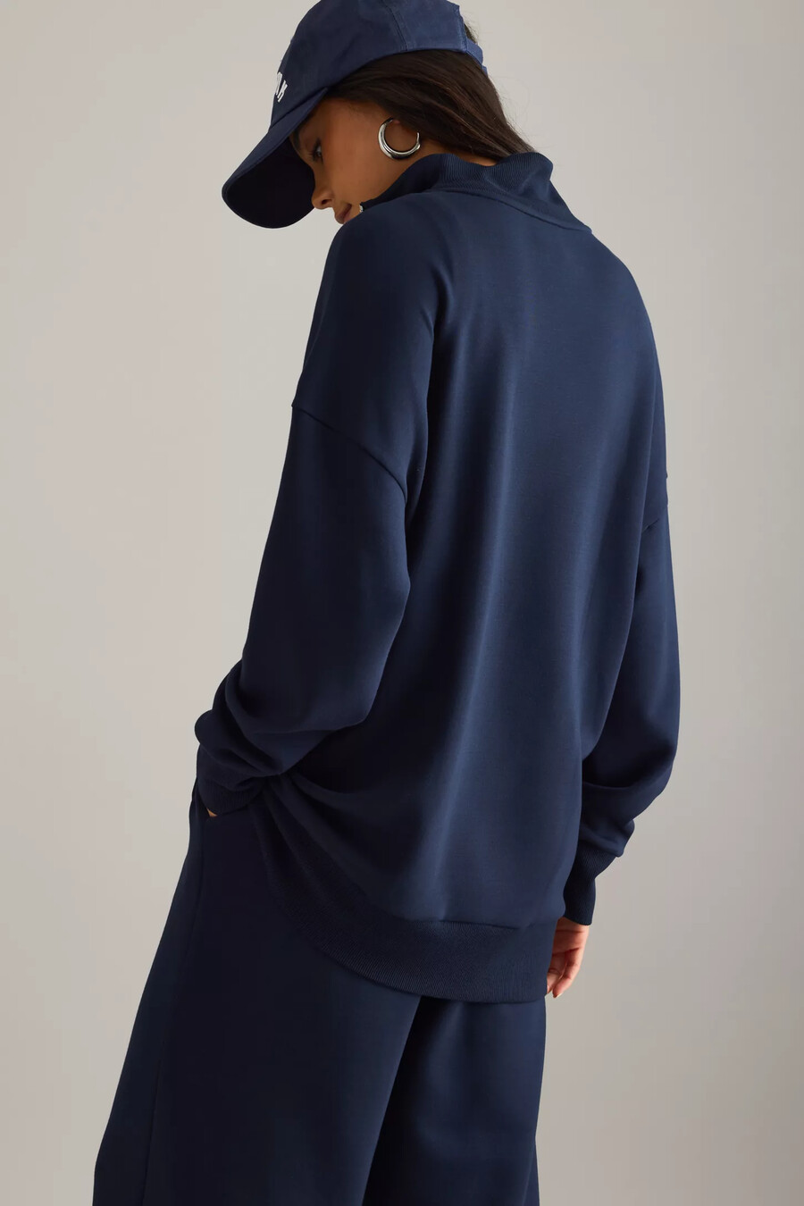 varley longline-tröja med dragkedja