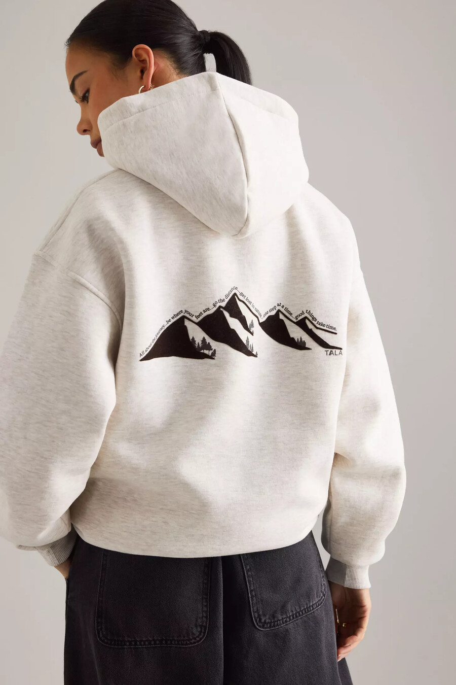 tala outdoors graphic oversized hoodie