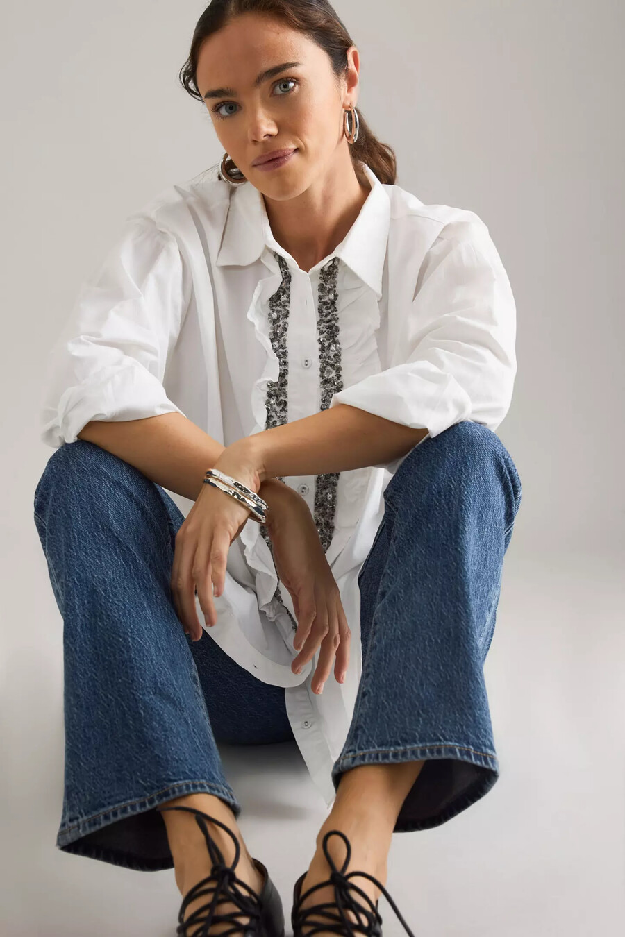 pistola bri high-layer slim straight leg jeans
