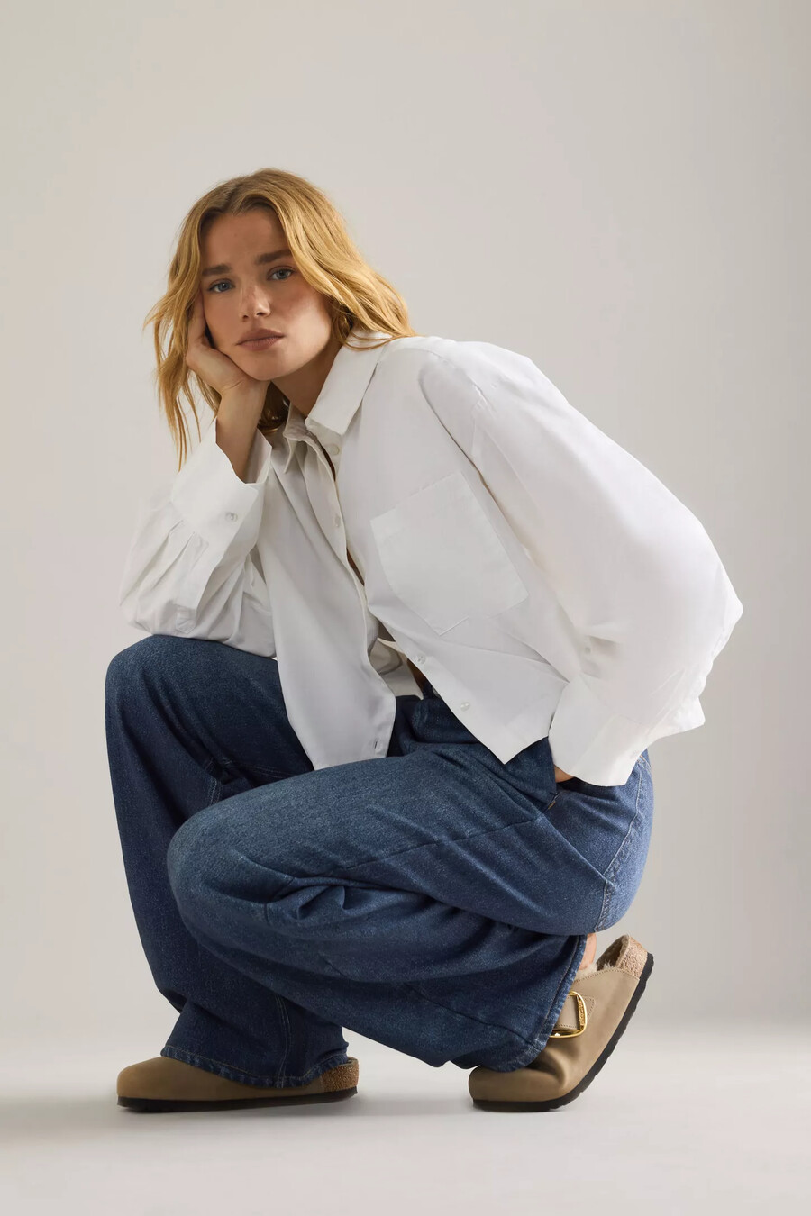 rag bone miramar terry-jeans med vida ben
