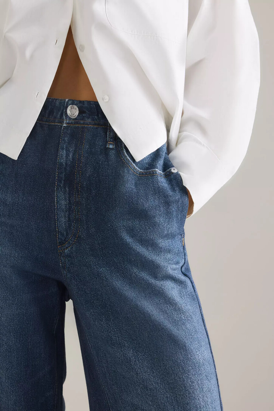 rag bone miramar terry-jeans med vida ben