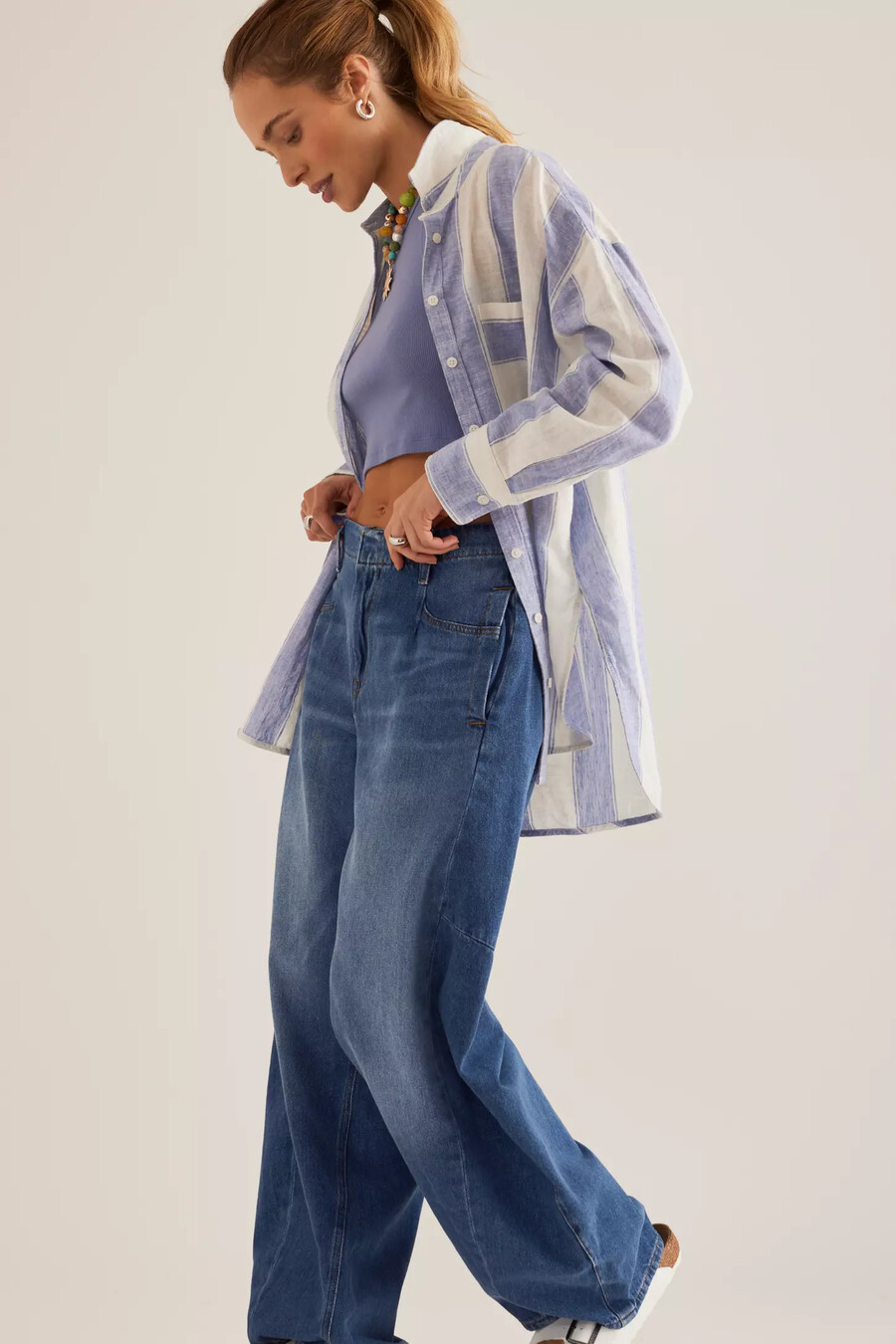 pilcro avsmalnande jeans med lång längd