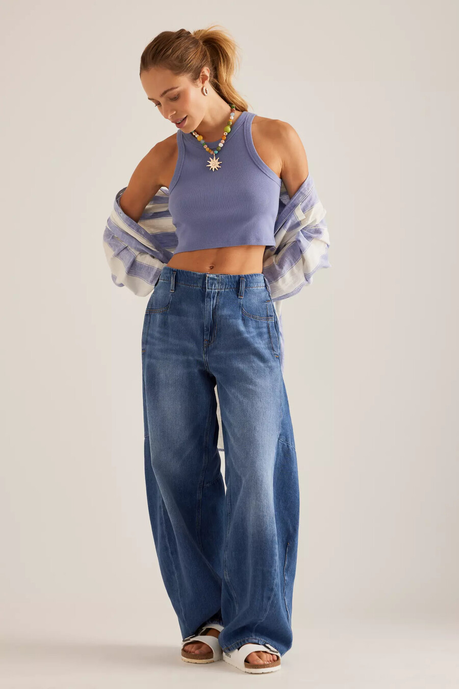 pilcro avsmalnande jeans med lång längd