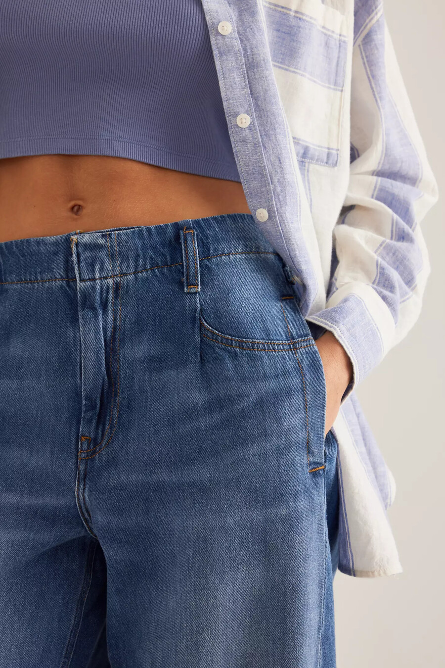 pilcro avsmalnande jeans med lång längd