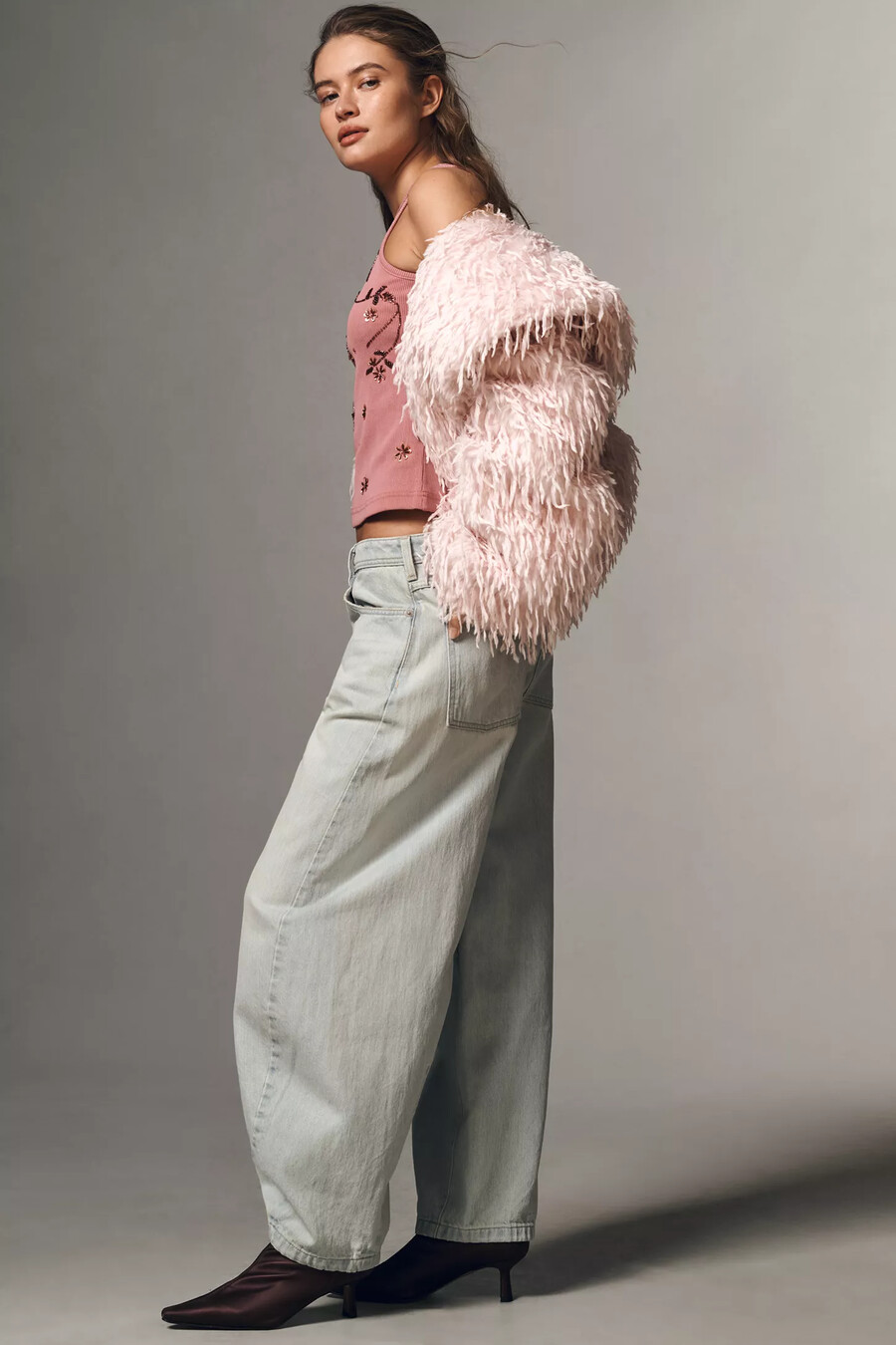 pilcro högmidjade ballongjeans