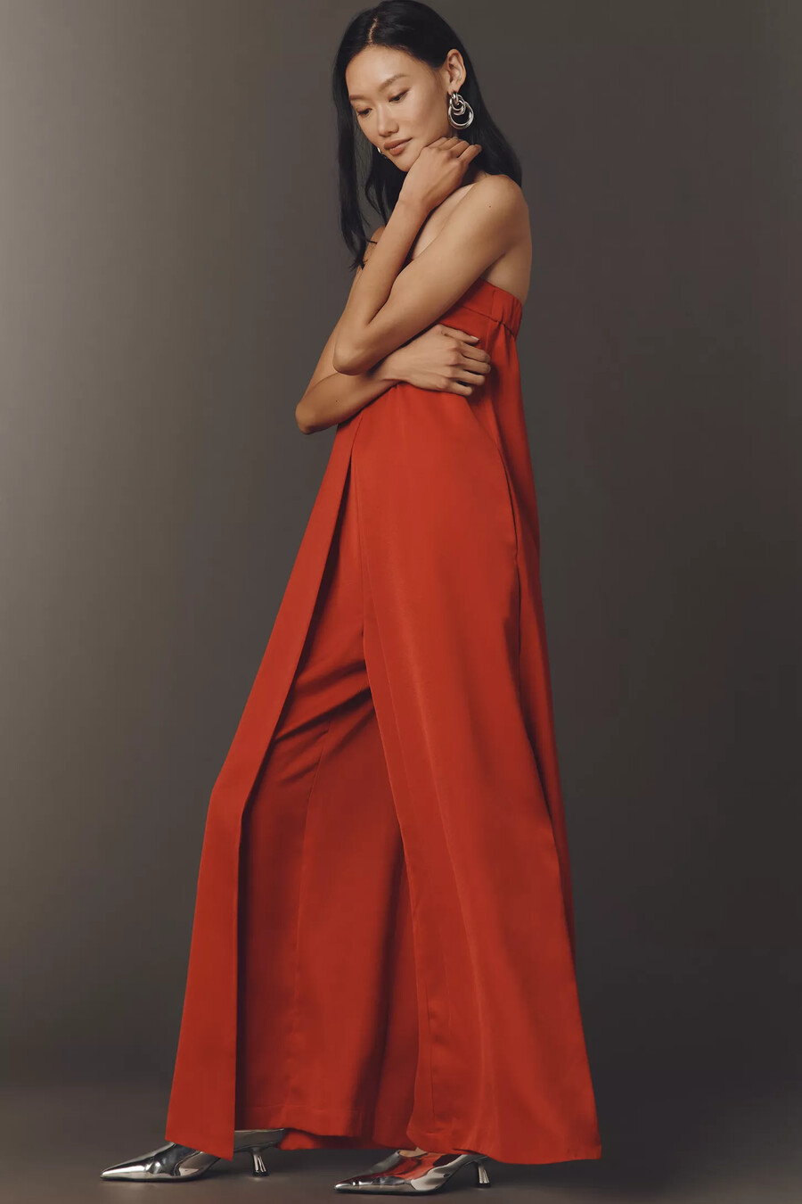 if by sea axelbandslös jumpsuit med vida ben