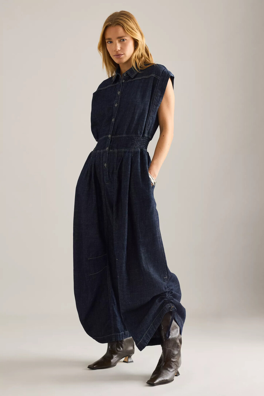 by anthropologie denim ballongjumpsuit