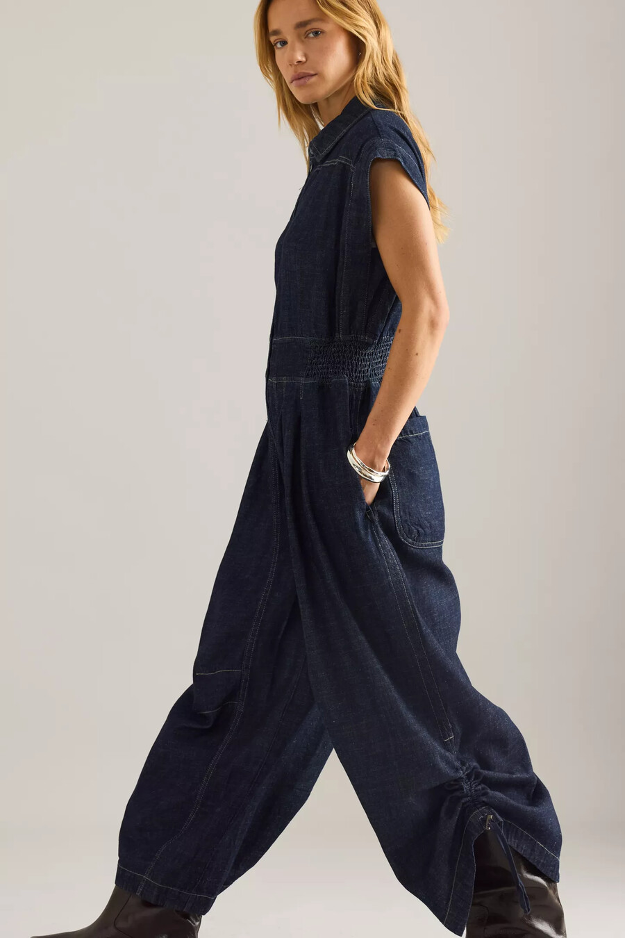 by anthropologie denim ballongjumpsuit