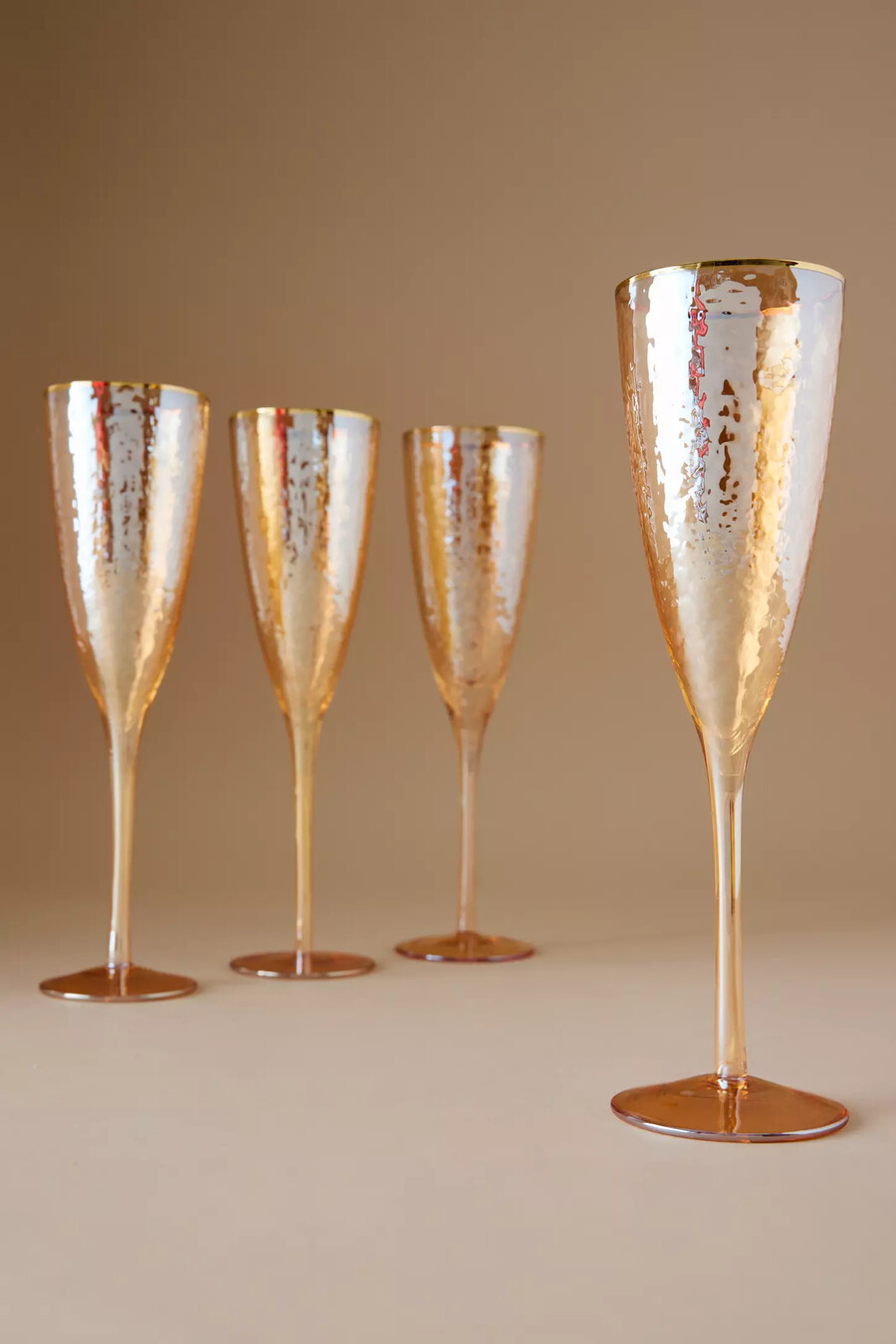 zaza glitterglas i flöjt set om 4