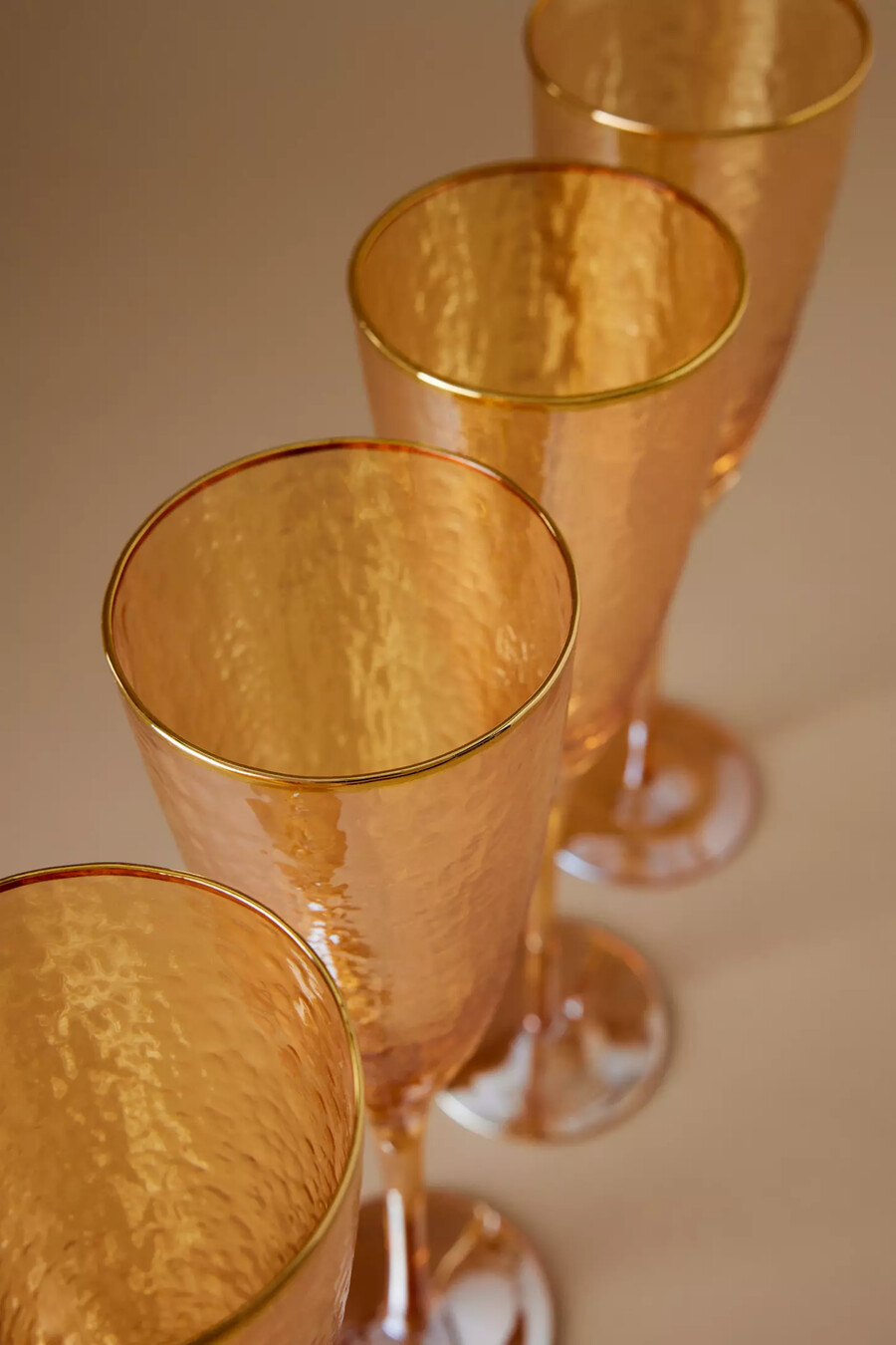 zaza glitterglas i flöjt set om 4
