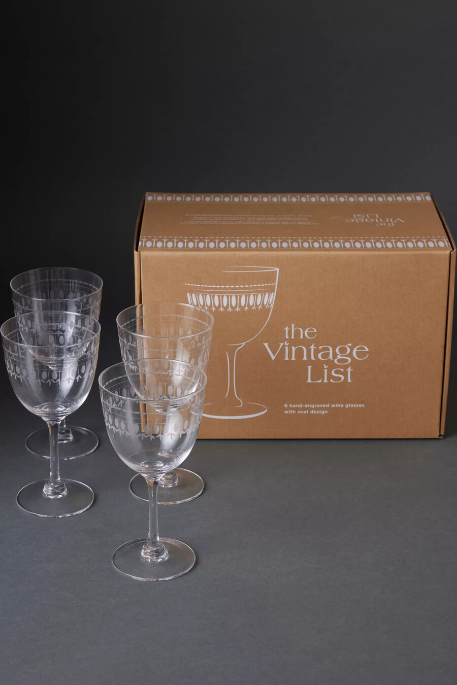 the vintage list vinglas set om 6
