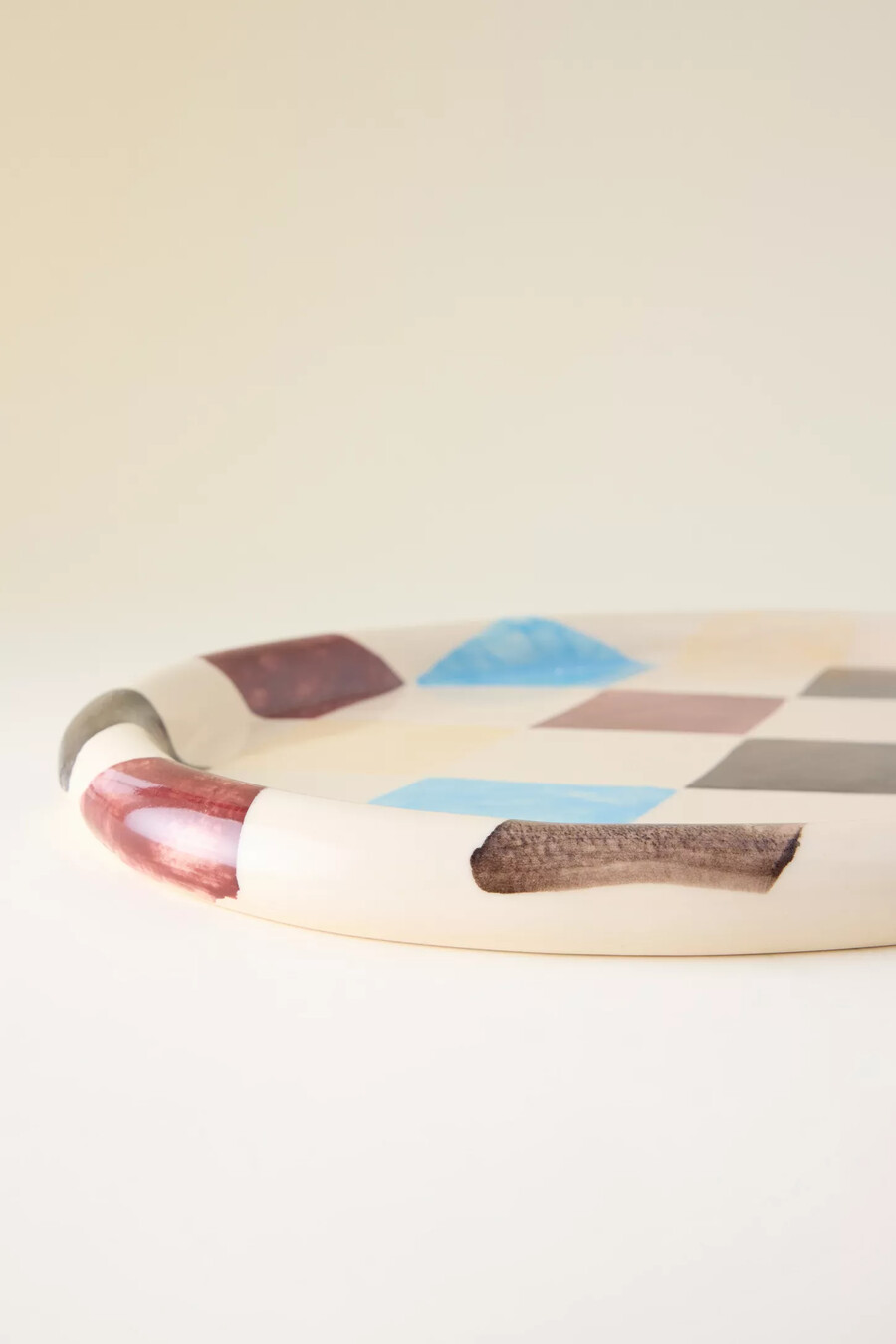 damson madder handmålad harlequin serveringsfat