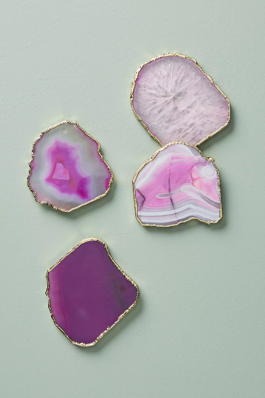 slivered geode coaster