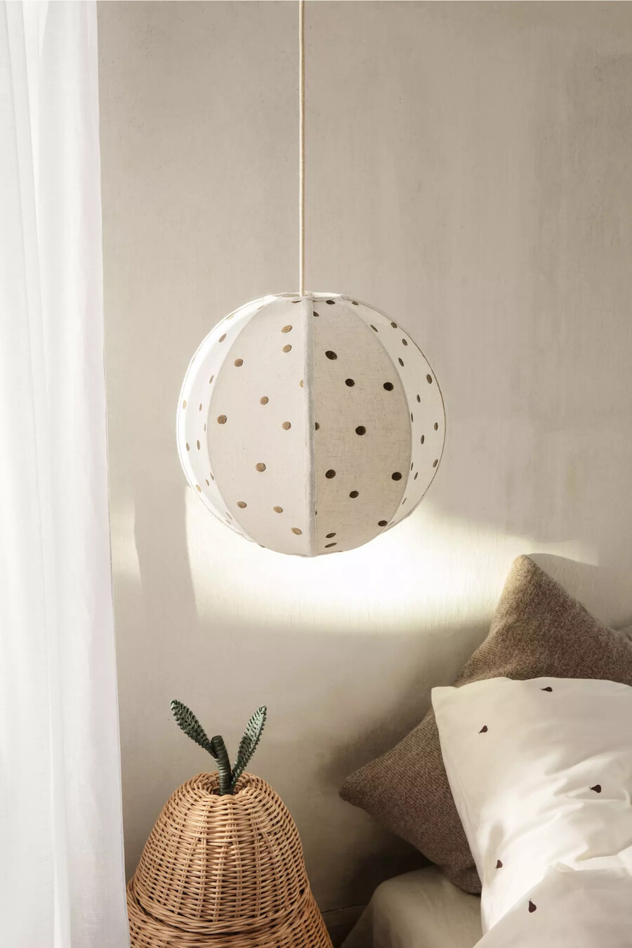 ferm living dots textil lampskärm