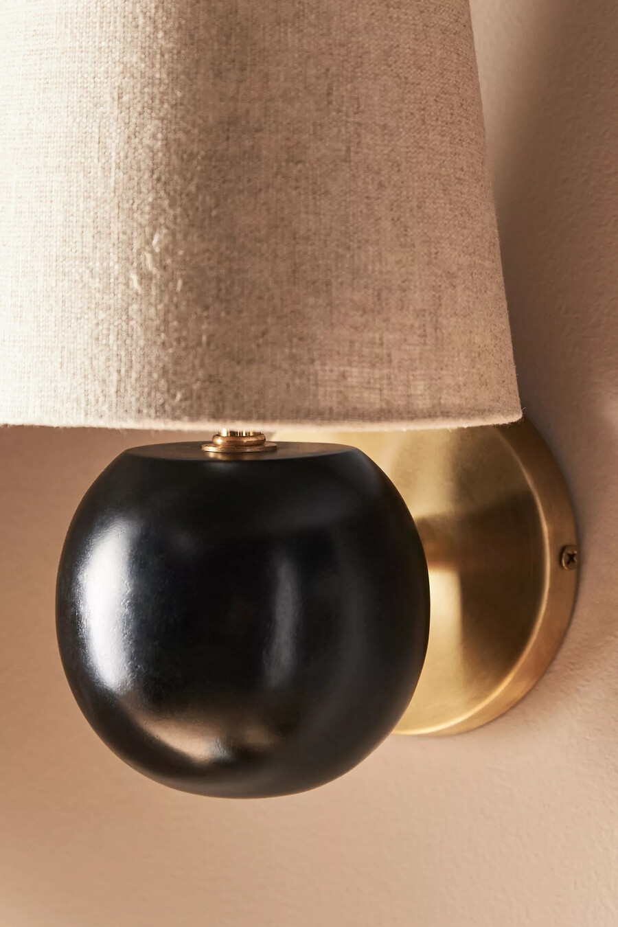 regina bomullsskärm mangoträ vägglampa
