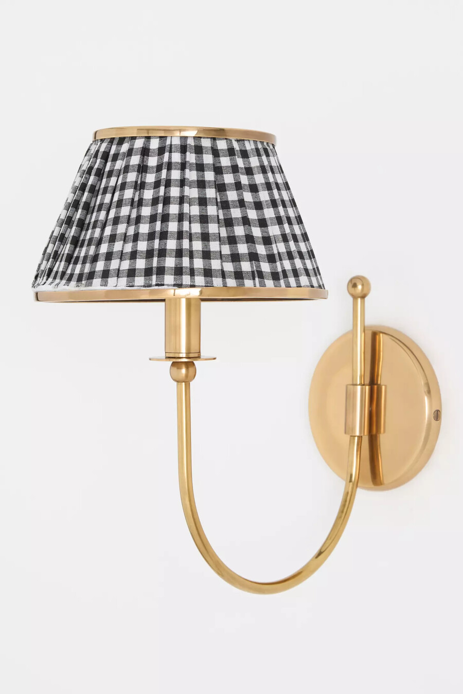 lee skärmad mässingsvägglampa