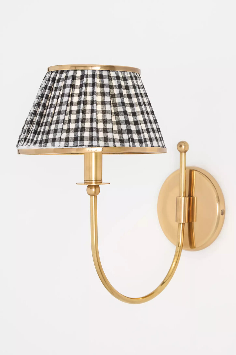 lee skärmad mässingsvägglampa
