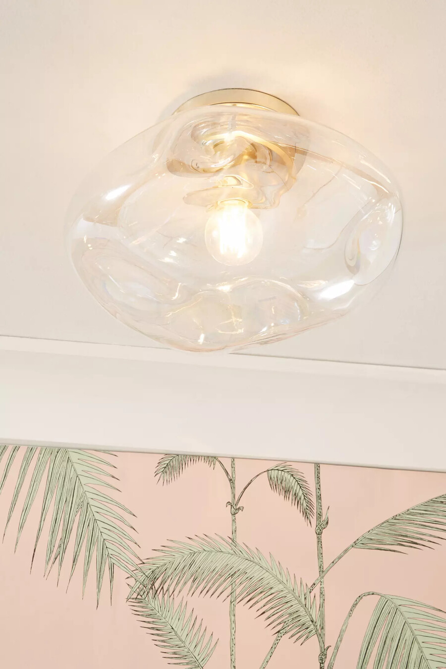irriterande taklampa i glas för infälld montering