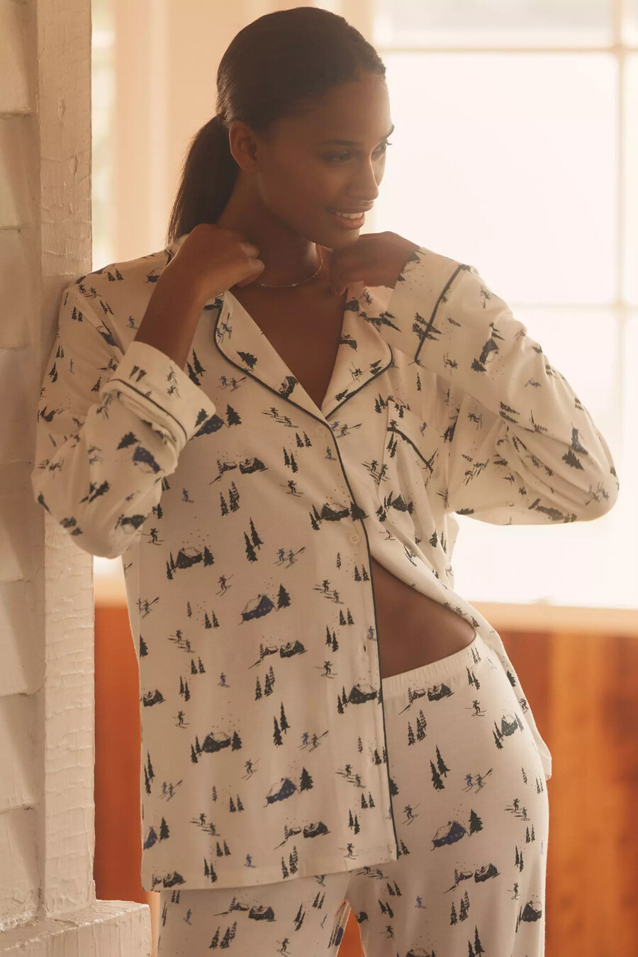 eberjey gisele långärmad pyjamas med mönster