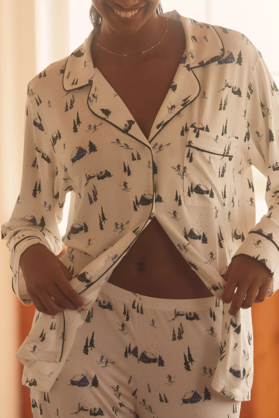 eberjey gisele långärmad pyjamas med mönster