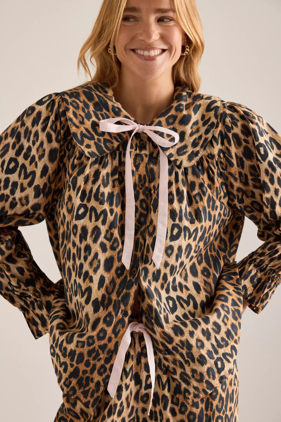 damson madder felice leopardfärgad pyjamas