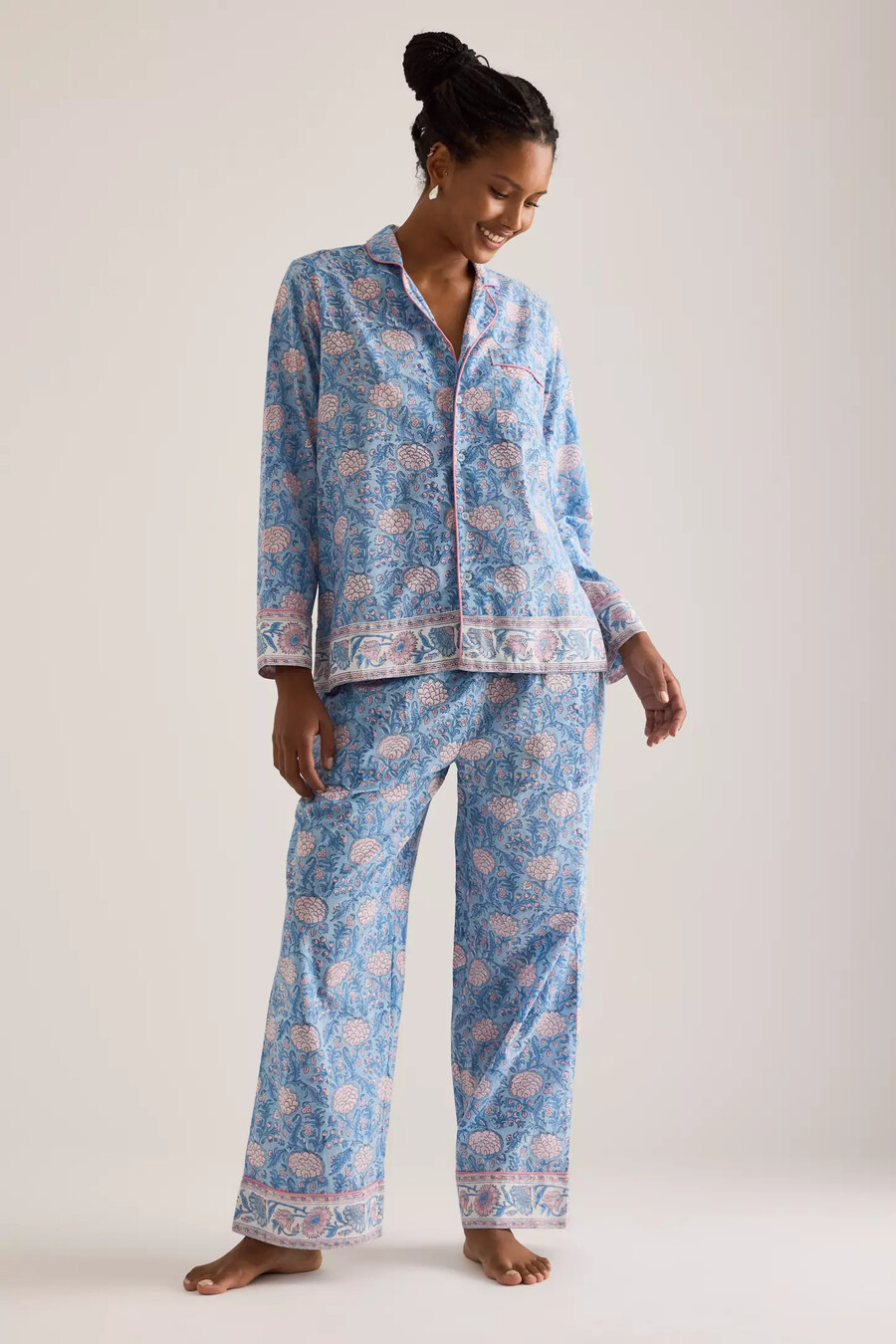 dilli grå lång pyjamas set