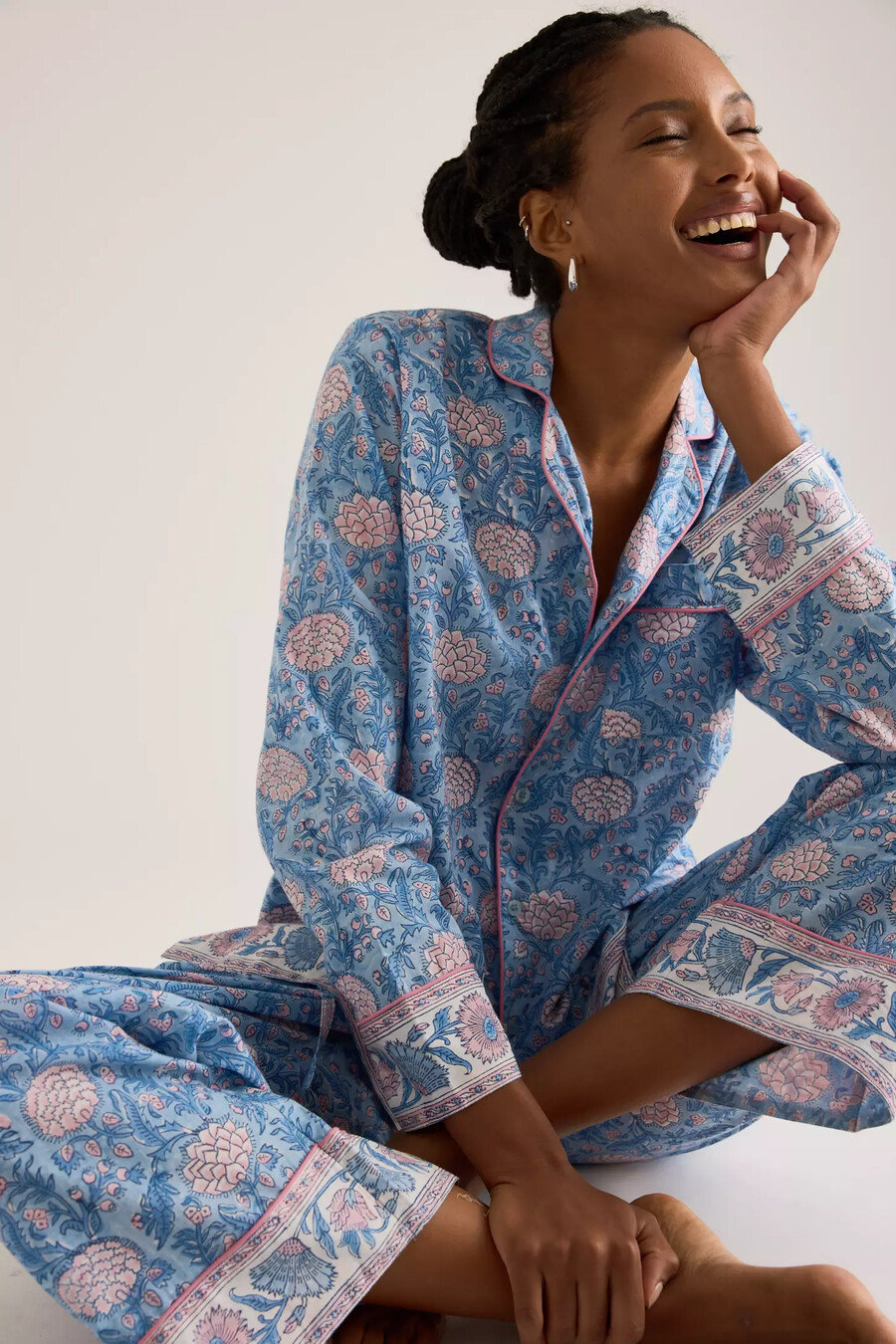 dilli grå lång pyjamas set