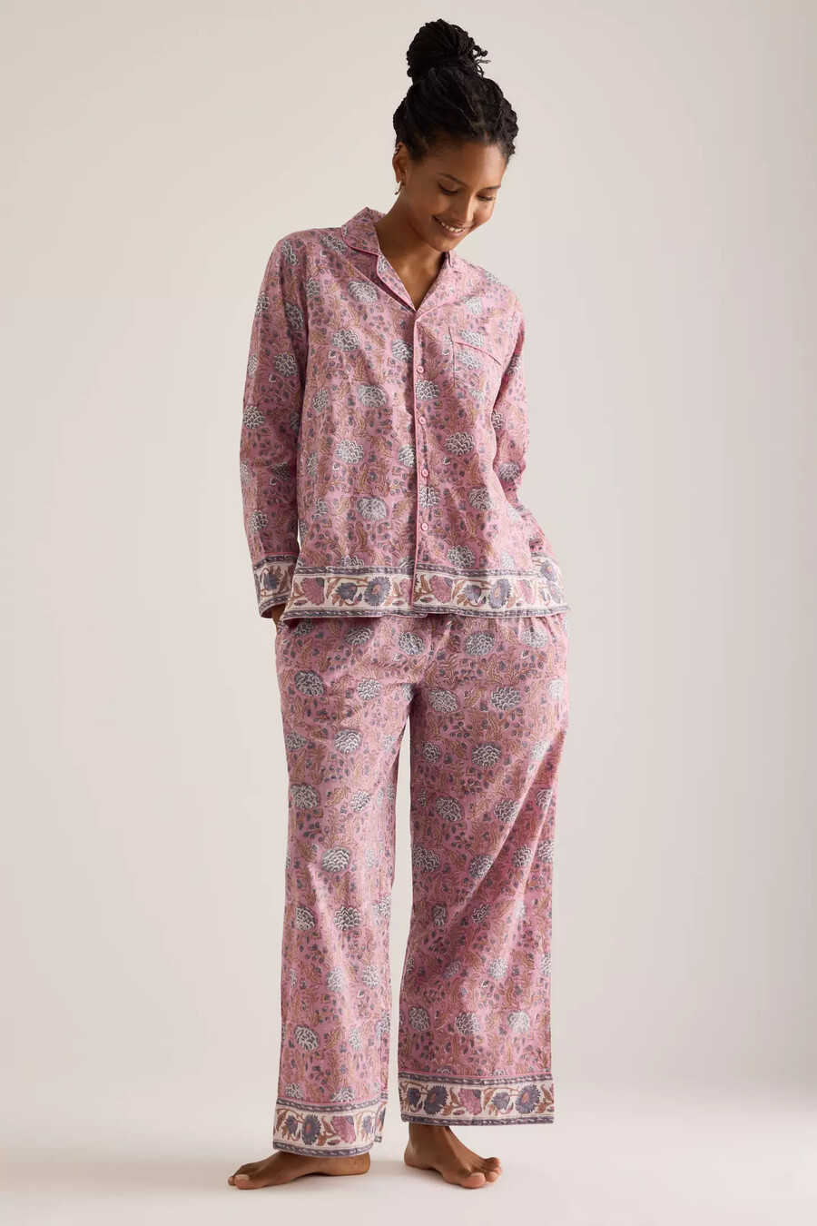 dilli grå lång pyjamas set