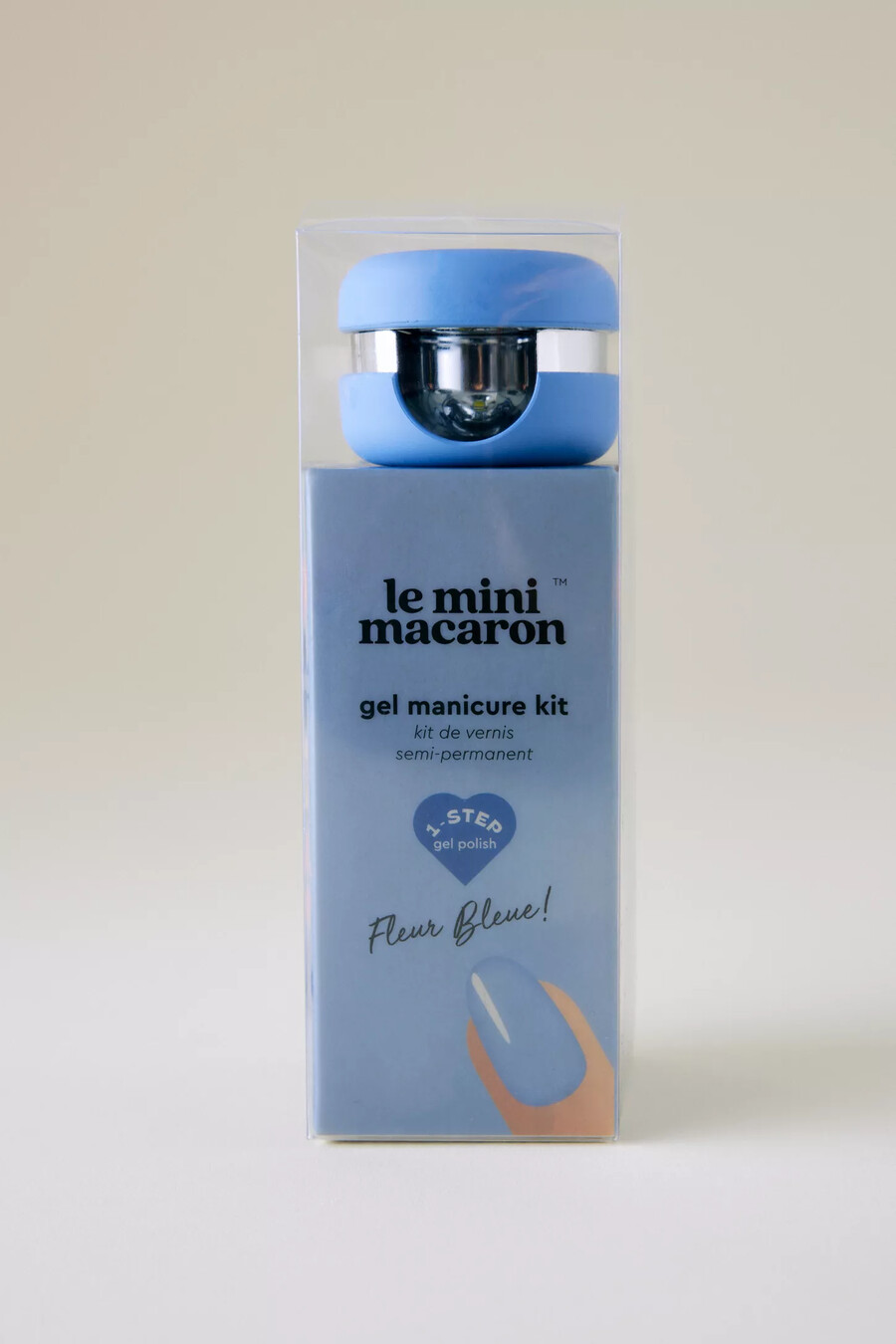 le mini macaron fleur bleue gel manicure kit