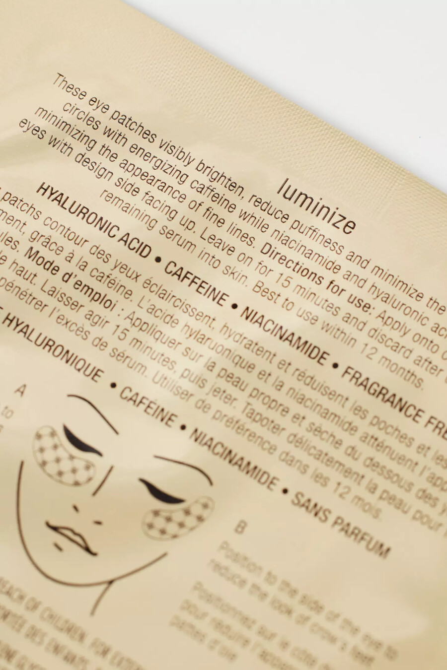jouer cosmetics luminize ögonplåster som korrigerar och utjämnar mörka ringar under ögonen