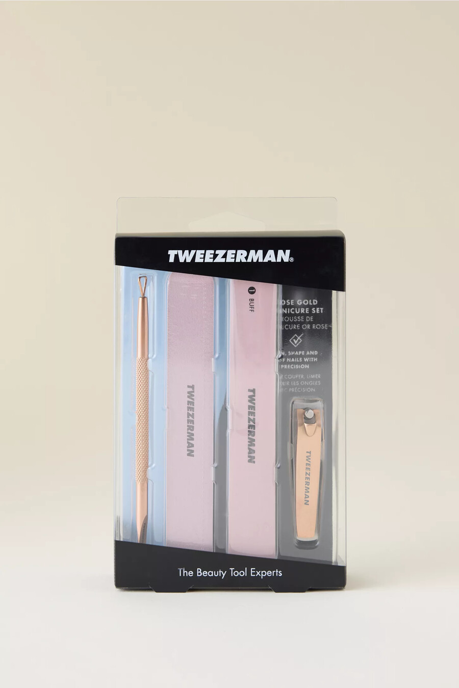 tweezerman manikyrset i roséguld
