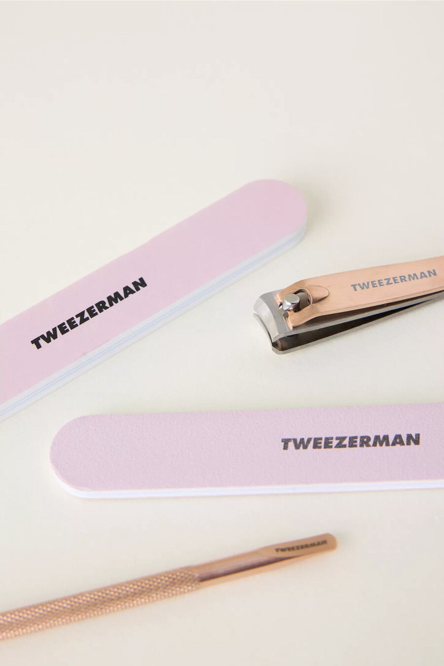 tweezerman manikyrset i roséguld