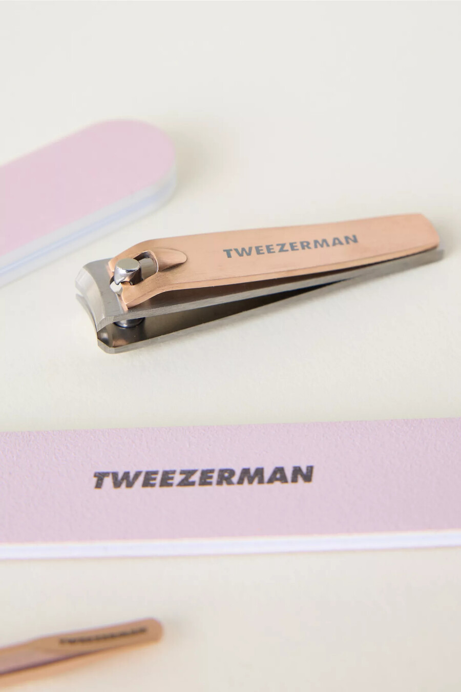 tweezerman manikyrset i roséguld