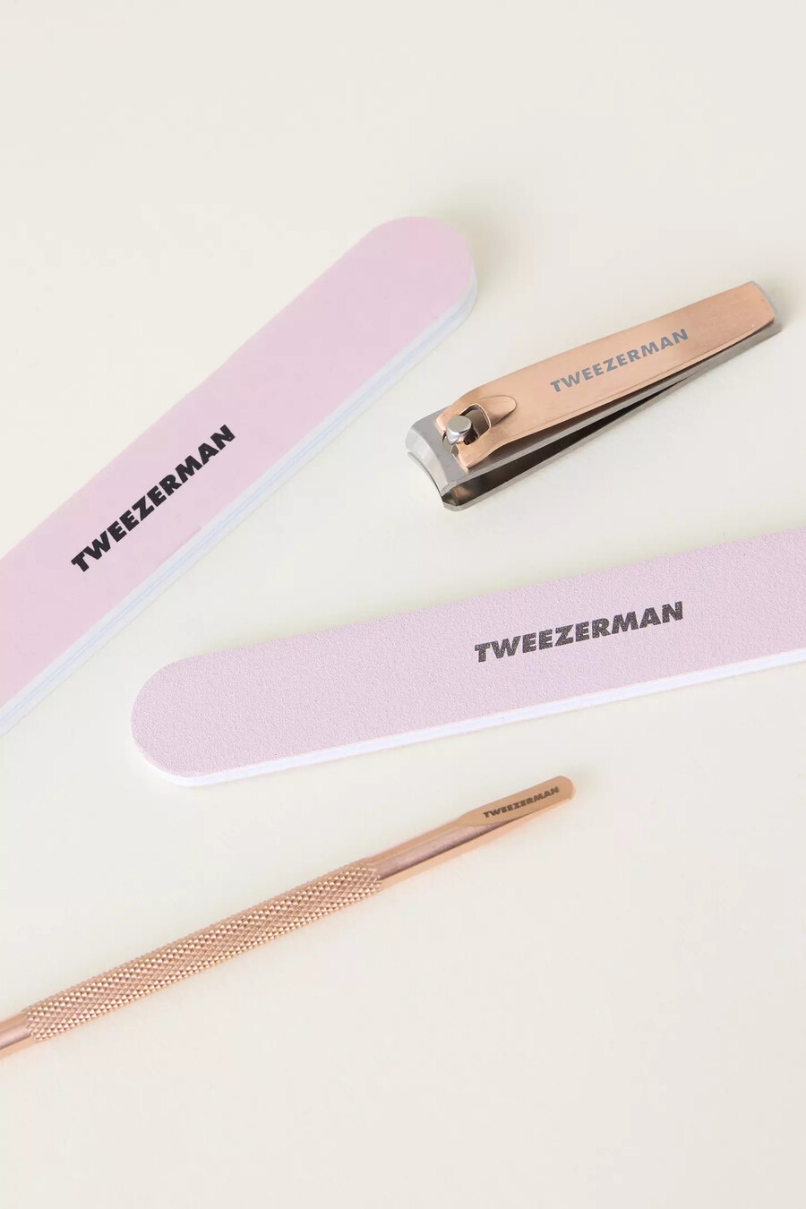 tweezerman manikyrset i roséguld