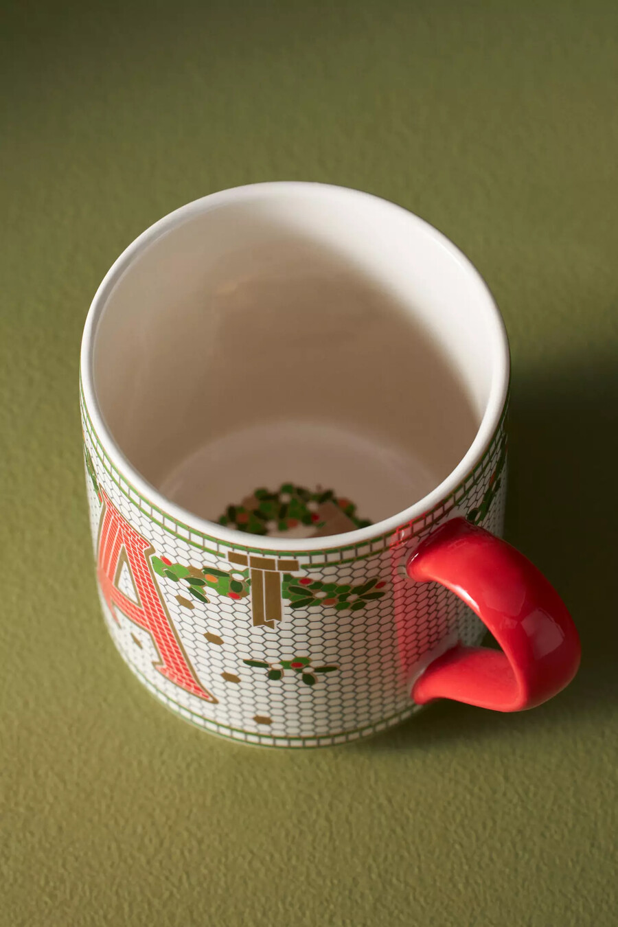 festlig bistromugg med monogrammotiv