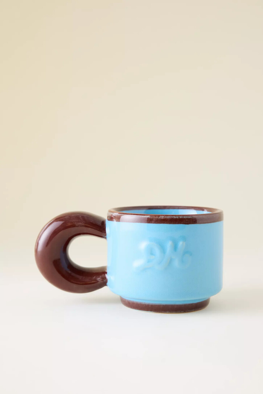 damson madr handmålad knubbig kaffekopp