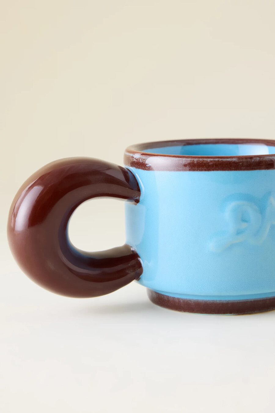 damson madr handmålad knubbig kaffekopp