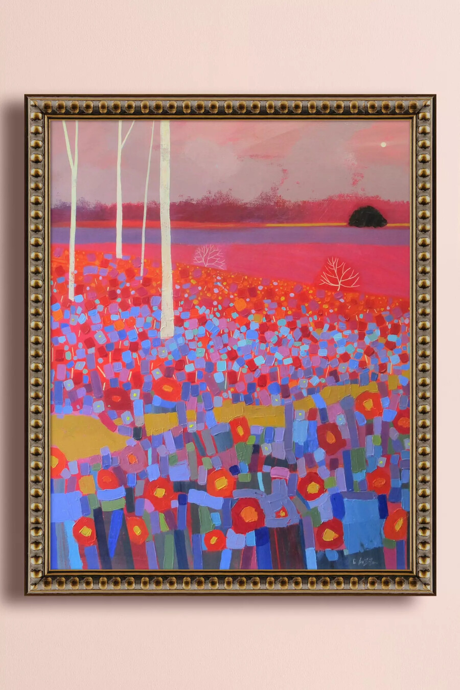 sunset poppies av giuliana lazzerini väggkonst
