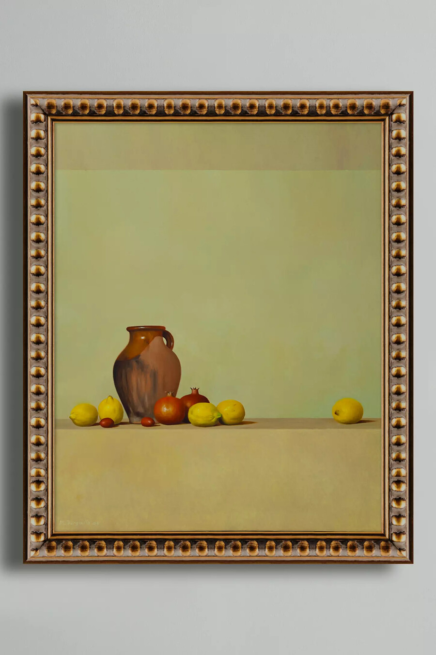 naturaleza con puchero y limones av ildefonso martín burguillo väggkonst