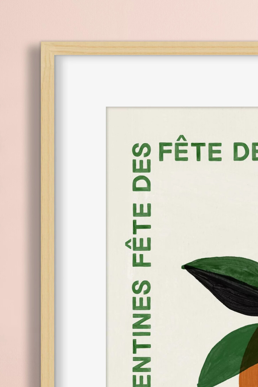 fête des clementines inramad väggkonst
