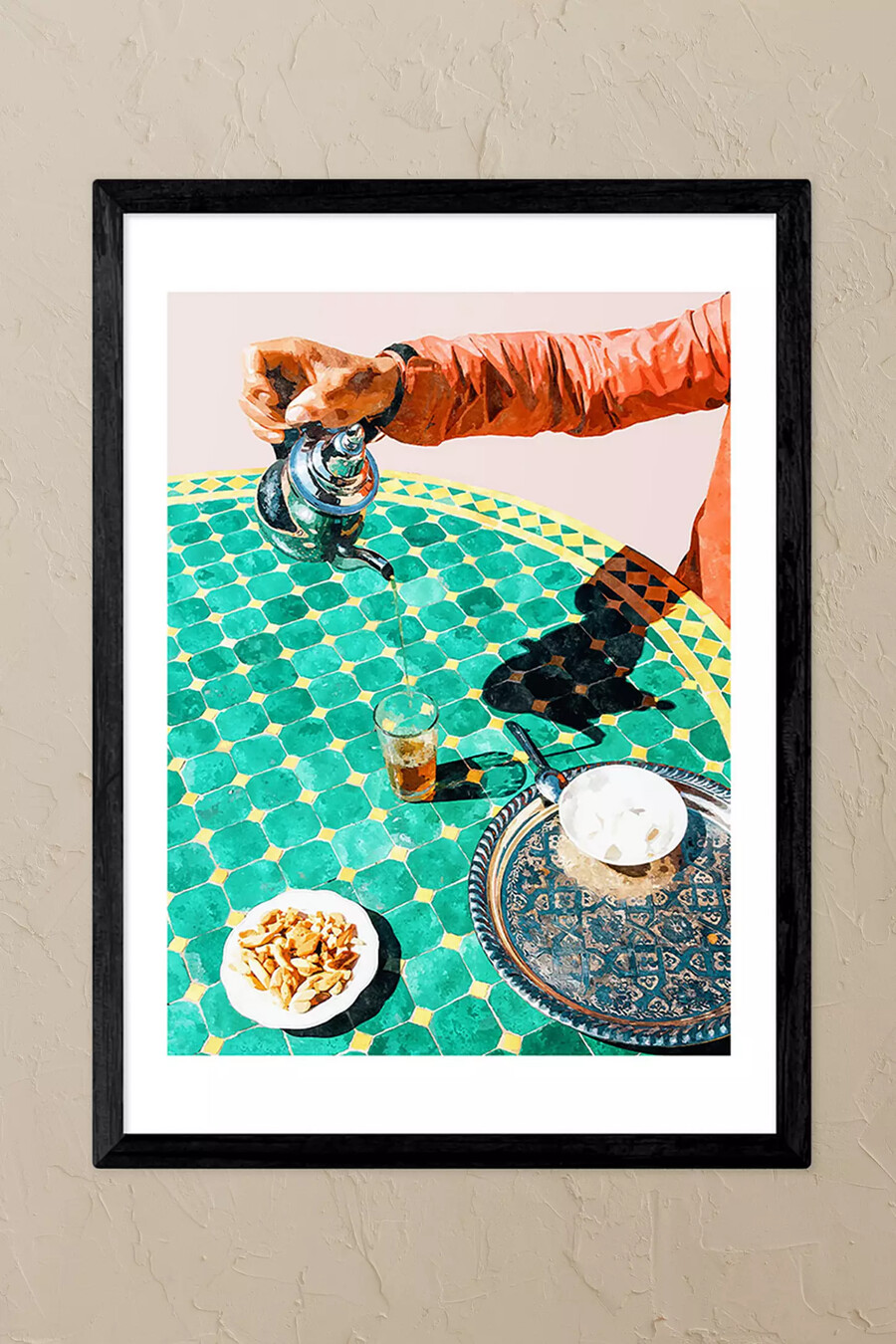 east end prints chai svart inramad väggkonsttavla