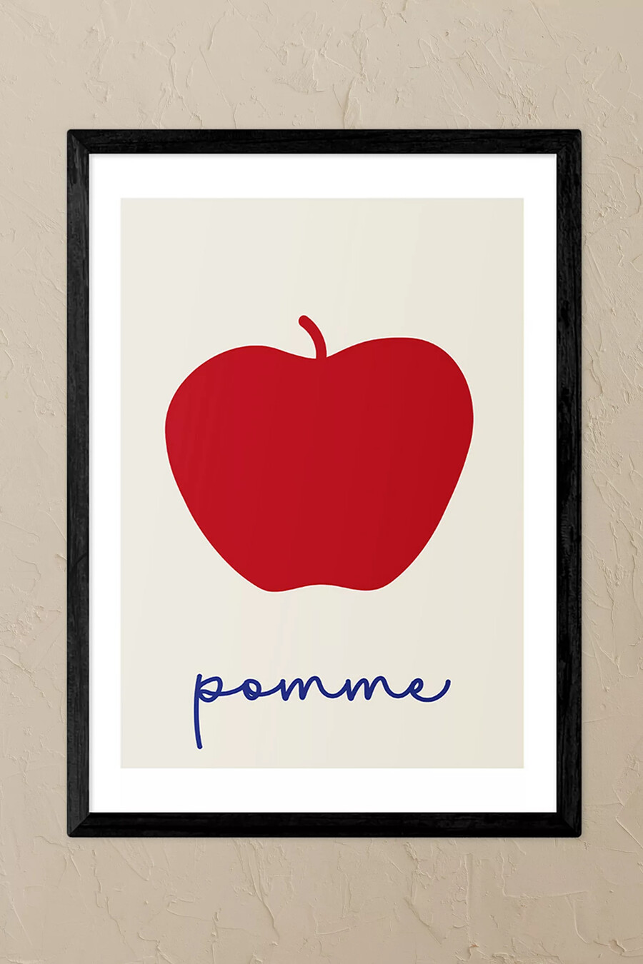 east end prints pomme svart inramad väggkonsttavla