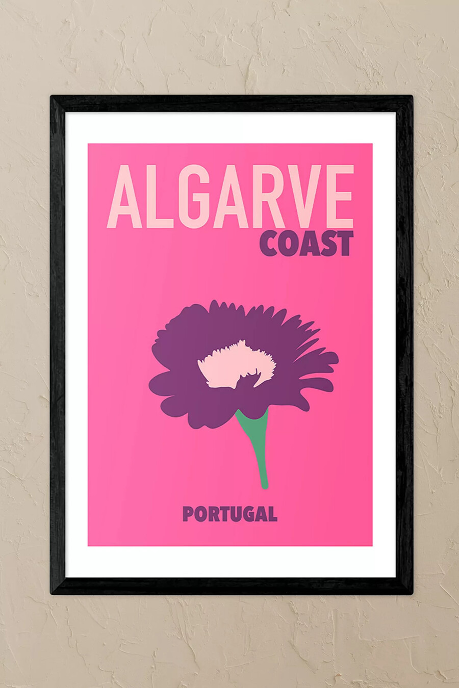 east end prints algarvekusten portugal svart inramad konsttavla