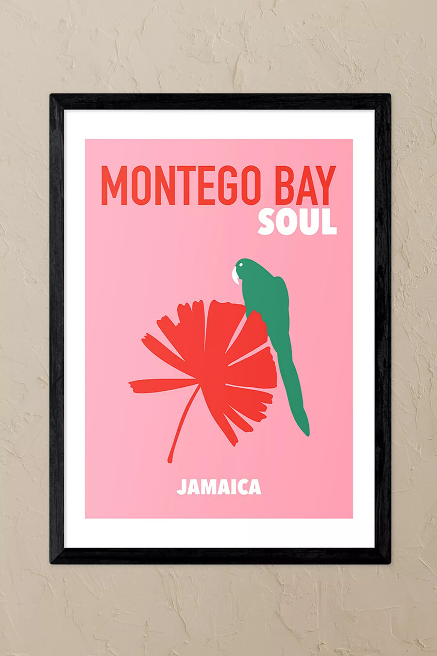 east end prints montego bay soul jamaica svart inramad konsttavla