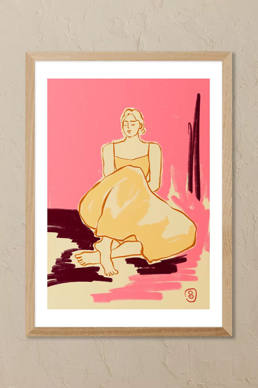 east end prints rosa dröm inramad väggkonst